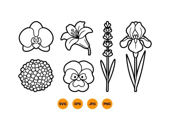 Download Floral Outline SVG Clipart - Premium Resources