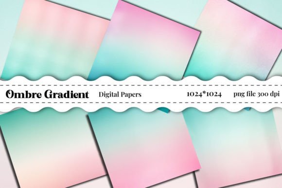 Download Ombre Gradient Digital Paper - Premium Resources